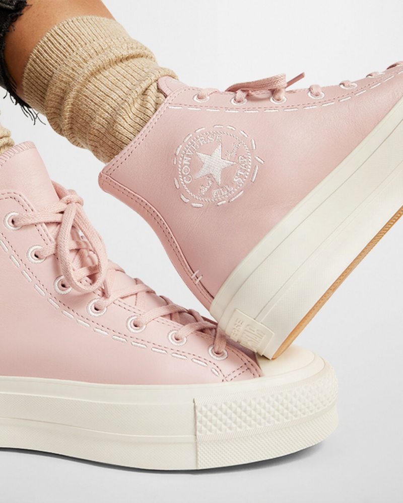 Converse Chuck Taylor All Star Lift Plateforme Bold Stitch Rose Rose | HS8056714