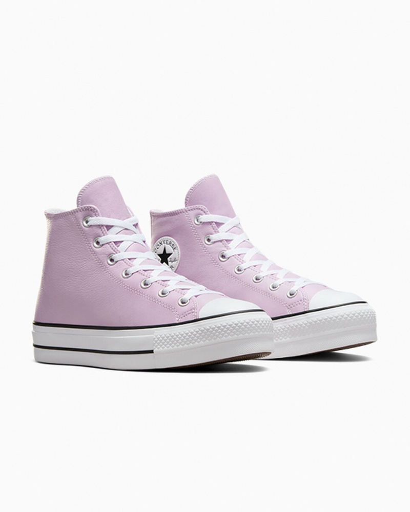 Converse Chuck Taylor All Star Lift Plateforme Excess Materials Blanche Noir | AK3678259