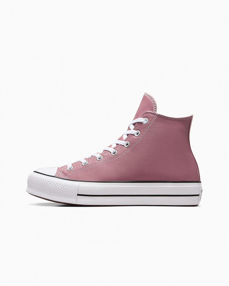 Converse Chuck Taylor All Star Lift Plateforme Excess Materials Rose Blanche Noir | LN6192350