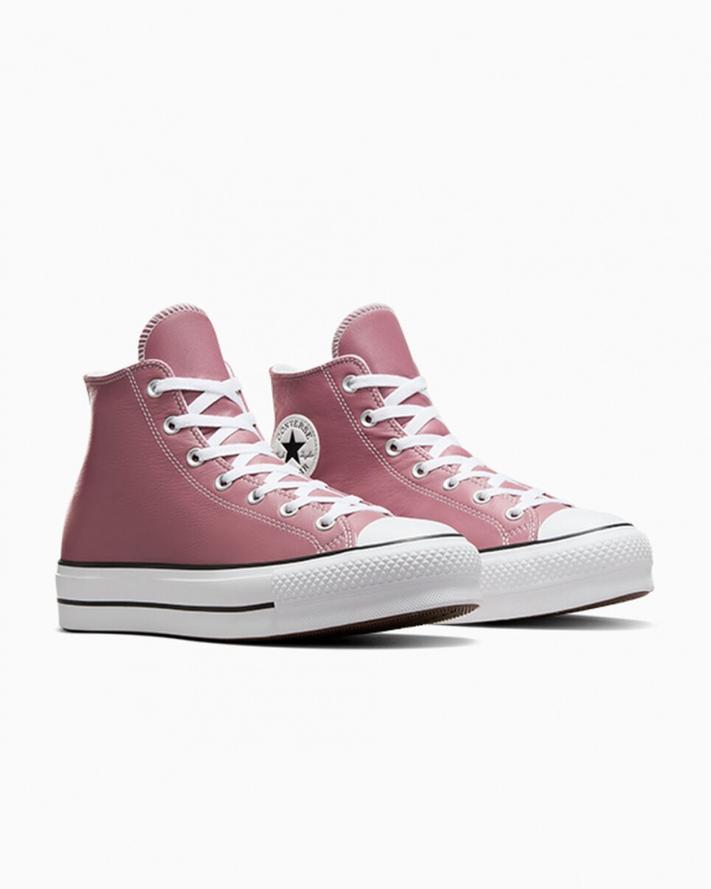 Converse Chuck Taylor All Star Lift Plateforme Excess Materials Rose Blanche Noir | LN6192350