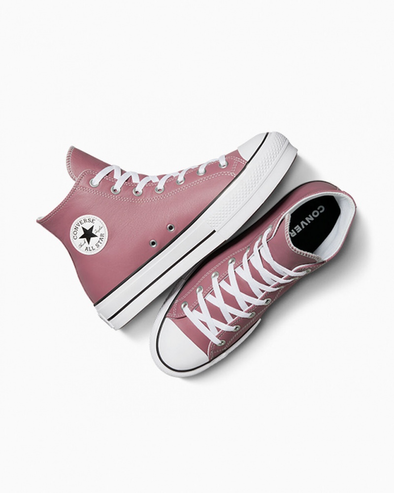 Converse Chuck Taylor All Star Lift Plateforme Excess Materials Rose Blanche Noir | LN6192350