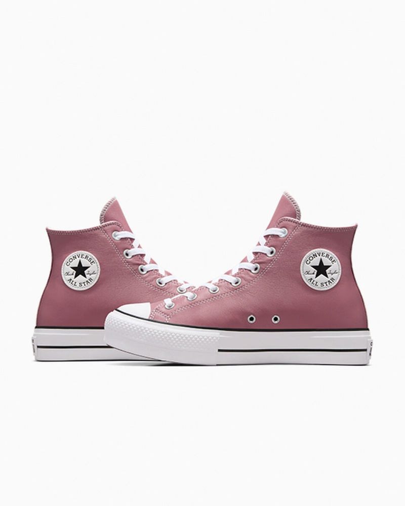 Converse Chuck Taylor All Star Lift Plateforme Excess Materials Rose Blanche Noir | LN6192350