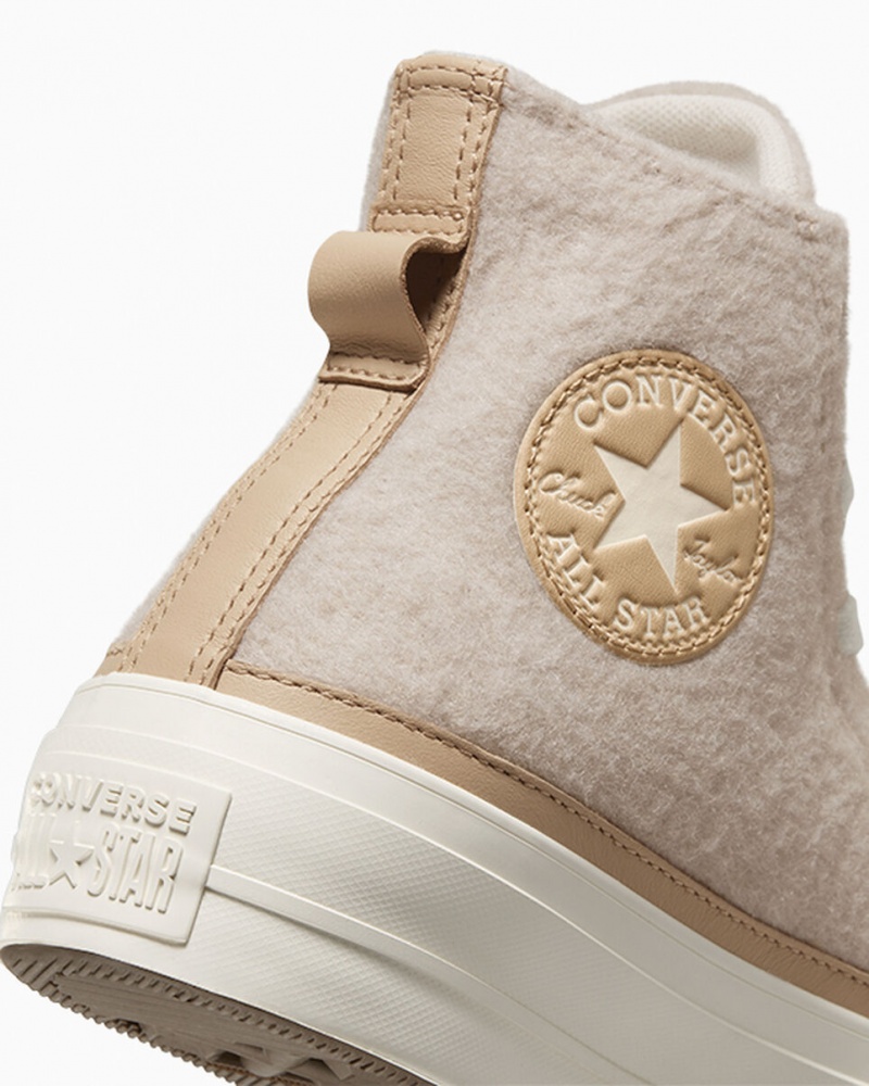 Converse Chuck Taylor All Star Lift Plateforme Faux Mohair Egret / Epic Dune / Egret | NY2649053