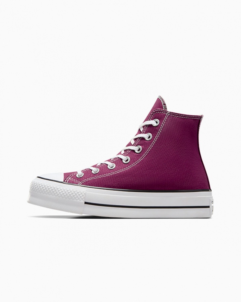 Converse Chuck Taylor All Star Lift Plateforme Seasonal Color Blanche Noir | CW5987024