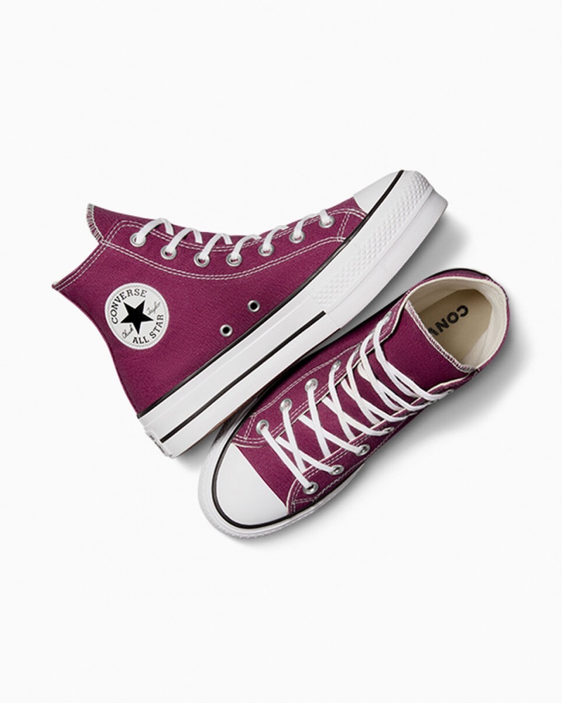 Converse Chuck Taylor All Star Lift Plateforme Seasonal Color Blanche Noir | CW5987024