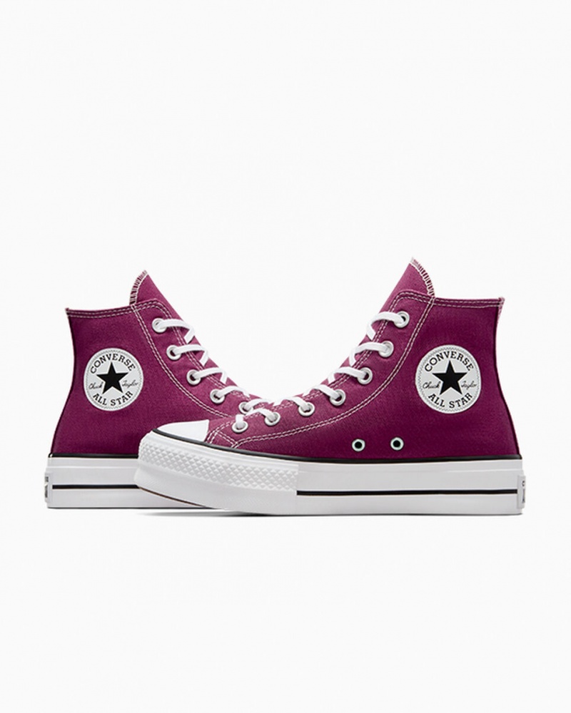 Converse Chuck Taylor All Star Lift Plateforme Seasonal Color Blanche Noir | CW5987024