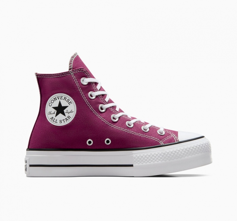 Converse Chuck Taylor All Star Lift Plateforme Seasonal Color Blanche Noir | CW5987024