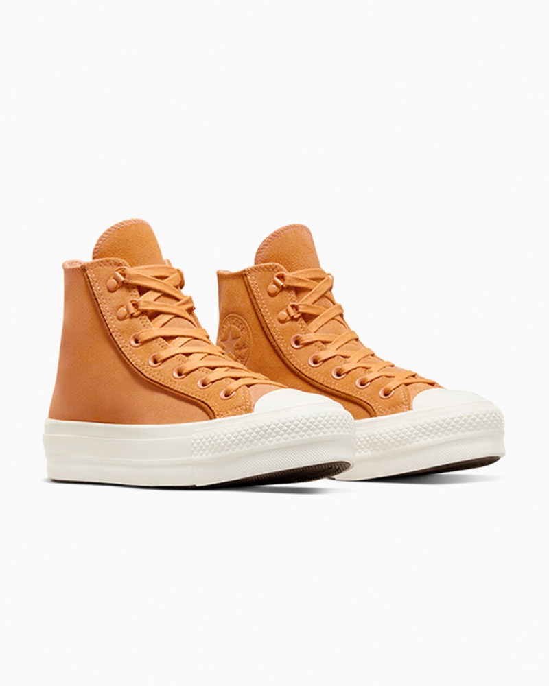 Converse Chuck Taylor All Star Lift Plateforme Daim Tiger Moth / Tawny Owl / Egret | RS8072361