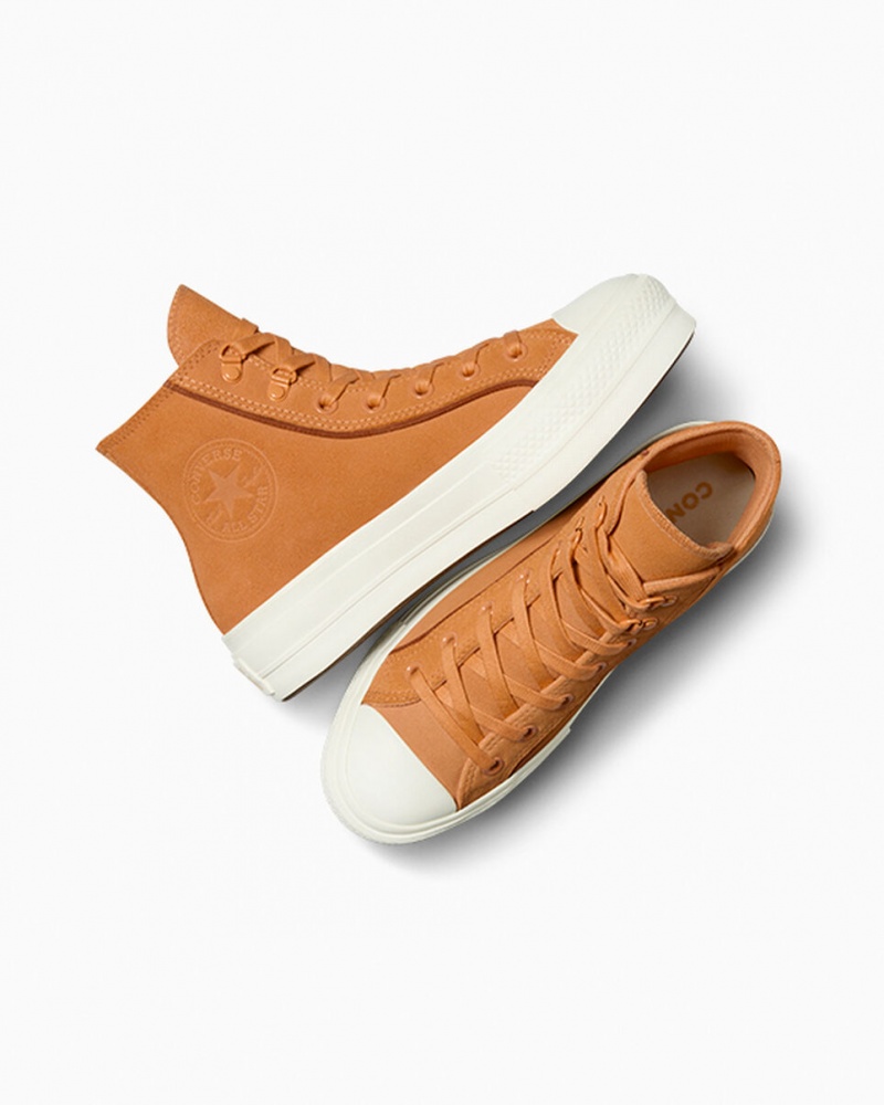 Converse Chuck Taylor All Star Lift Plateforme Daim Tiger Moth / Tawny Owl / Egret | RS8072361