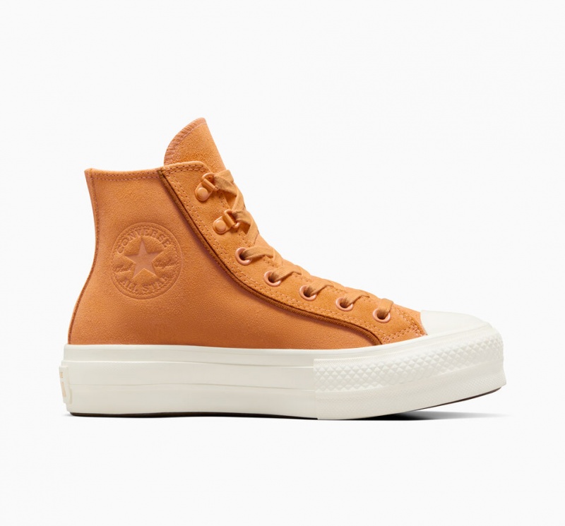 Converse Chuck Taylor All Star Lift Plateforme Daim Tiger Moth / Tawny Owl / Egret | RS8072361