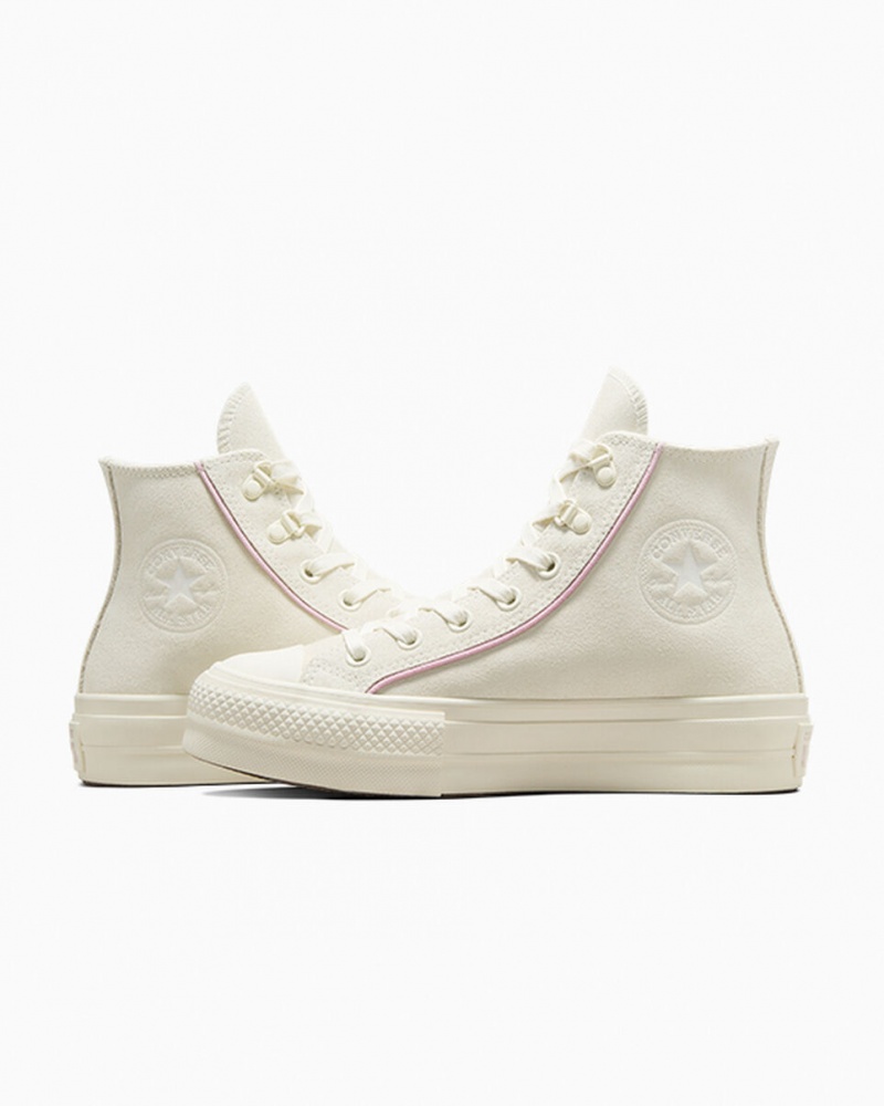 Converse Chuck Taylor All Star Lift Plateforme Daim Egret / Phantom Violet / Egret | DY1726498