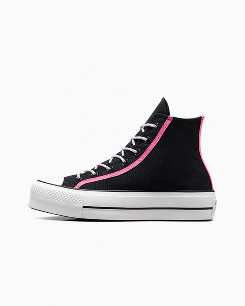 Converse Chuck Taylor All Star Lift Plateforme Utility Twist Noir Rose Blanche | MJ0254136