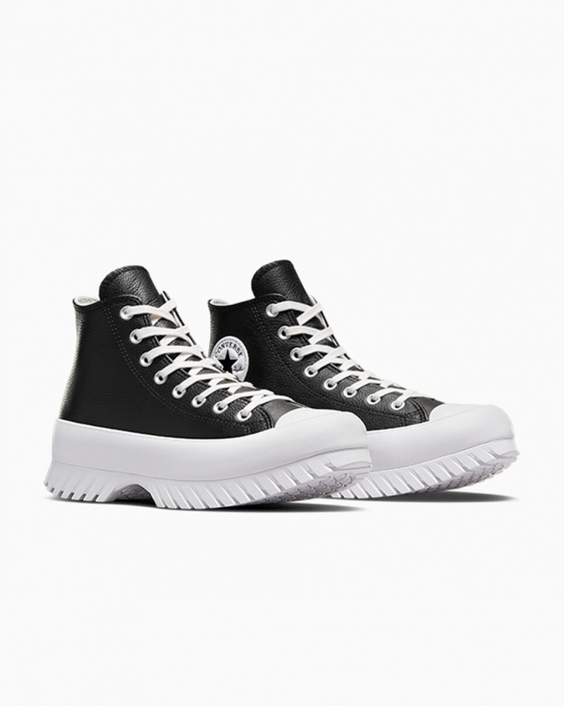 Converse Chuck Taylor All Star Lugged 2.0 Cuir Noir Blanche | PB3724580