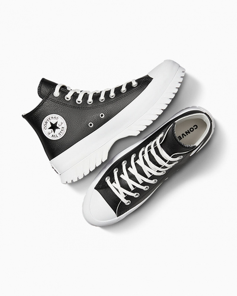 Converse Chuck Taylor All Star Lugged 2.0 Cuir Noir Blanche | PB3724580