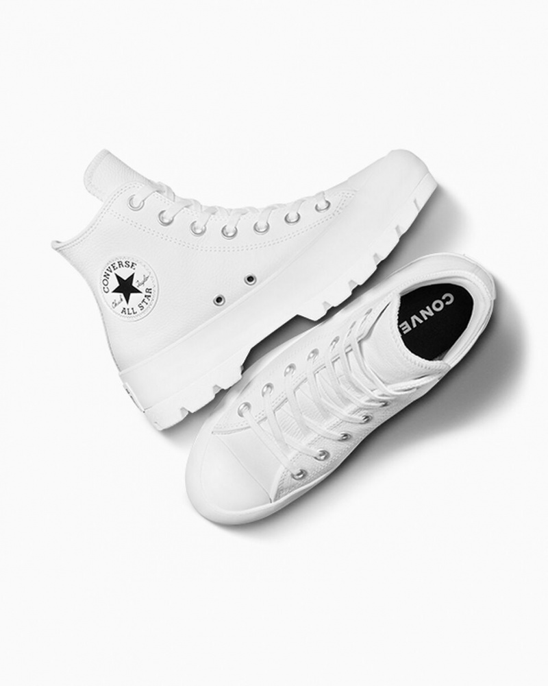 Converse Chuck Taylor All Star Lugged Cuir Blanche Noir Blanche | QB9248601