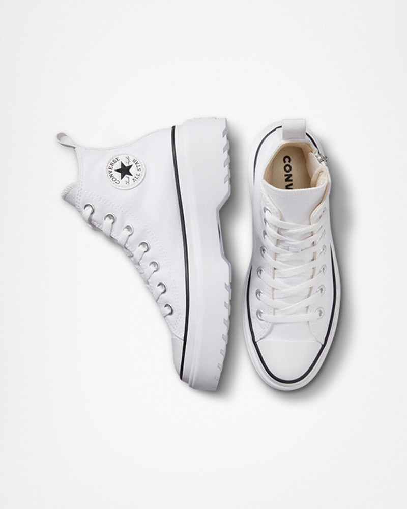 Converse Chuck Taylor All Star Lugged Lift Plateforme Tela Blanche Blanche Noir | MZ6853410