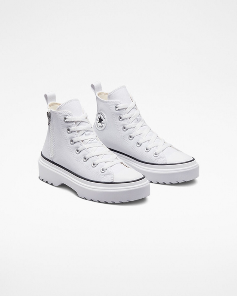 Converse Chuck Taylor All Star Lugged Lift Plateforme Tela Blanche Blanche Noir | MZ6853410