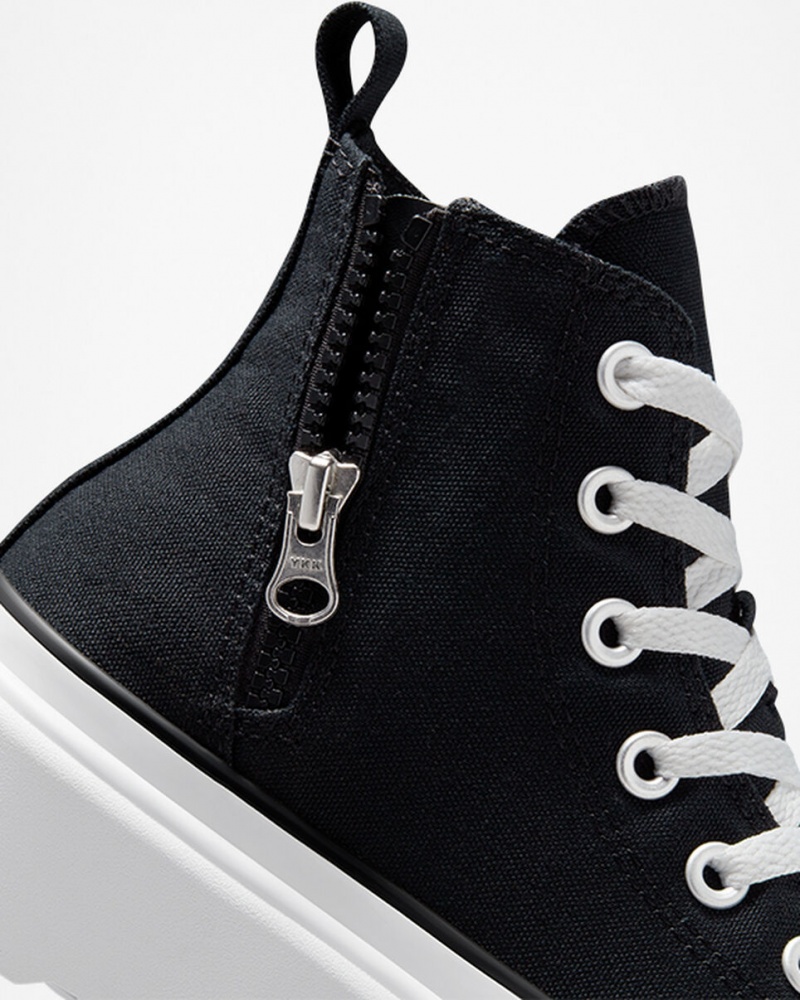 Converse Chuck Taylor All Star Lugged Lift Plateforme Tela Noir Noir Blanche | LX9870143