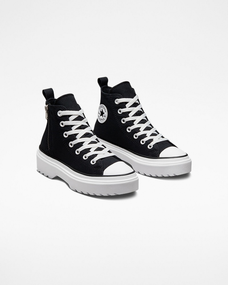 Converse Chuck Taylor All Star Lugged Lift Plateforme Tela Noir Noir Blanche | LX9870143