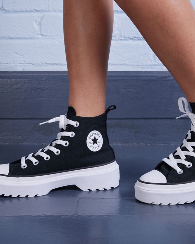 Converse Chuck Taylor All Star Lugged Lift Plateforme Tela Noir Noir Blanche | LX9870143