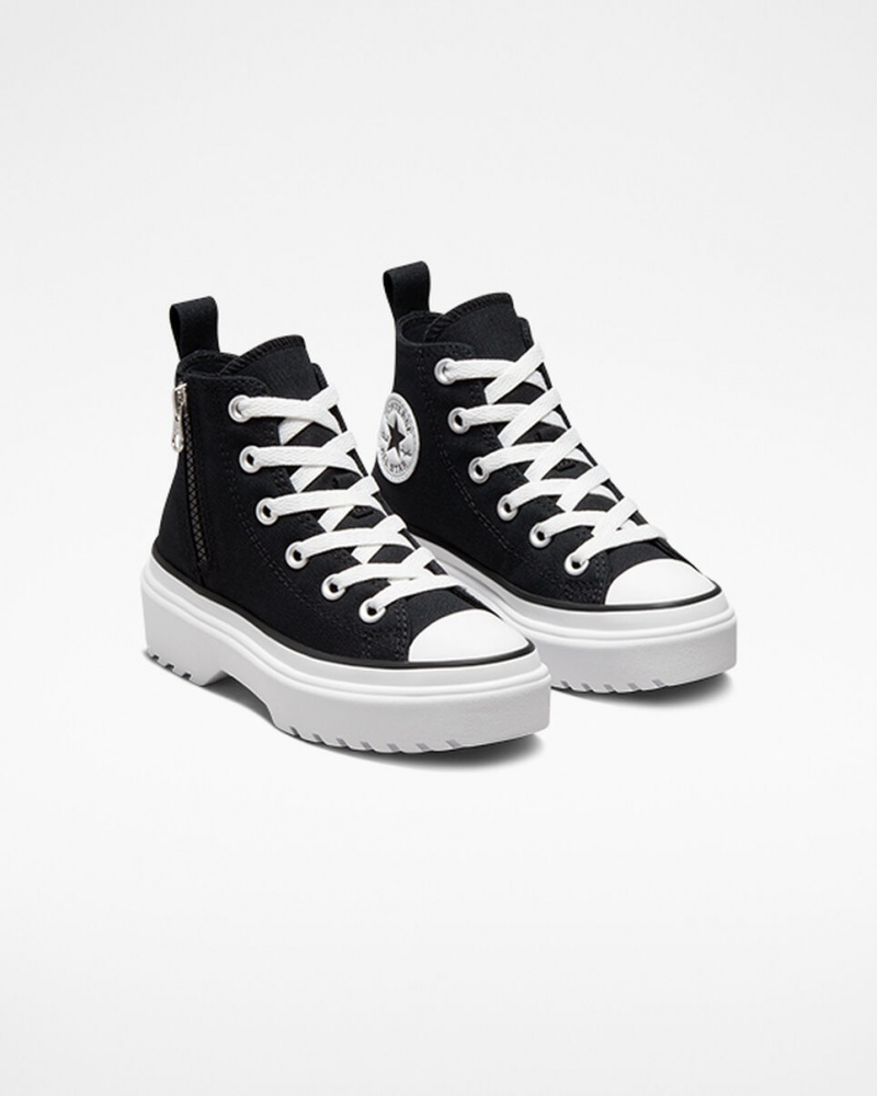 Converse Chuck Taylor All Star Lugged Lift Plateforme Tela Noir Noir Blanche | SX0495618