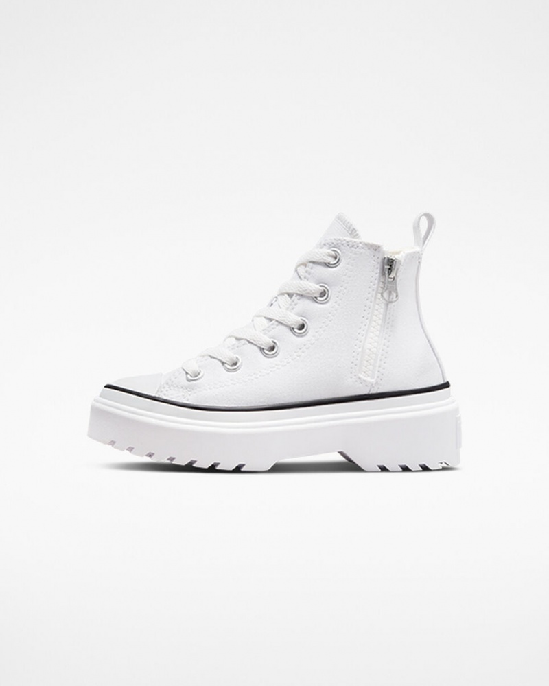 Converse Chuck Taylor All Star Lugged Lift Plateforme Tela Blanche Blanche Noir | ZK7036149