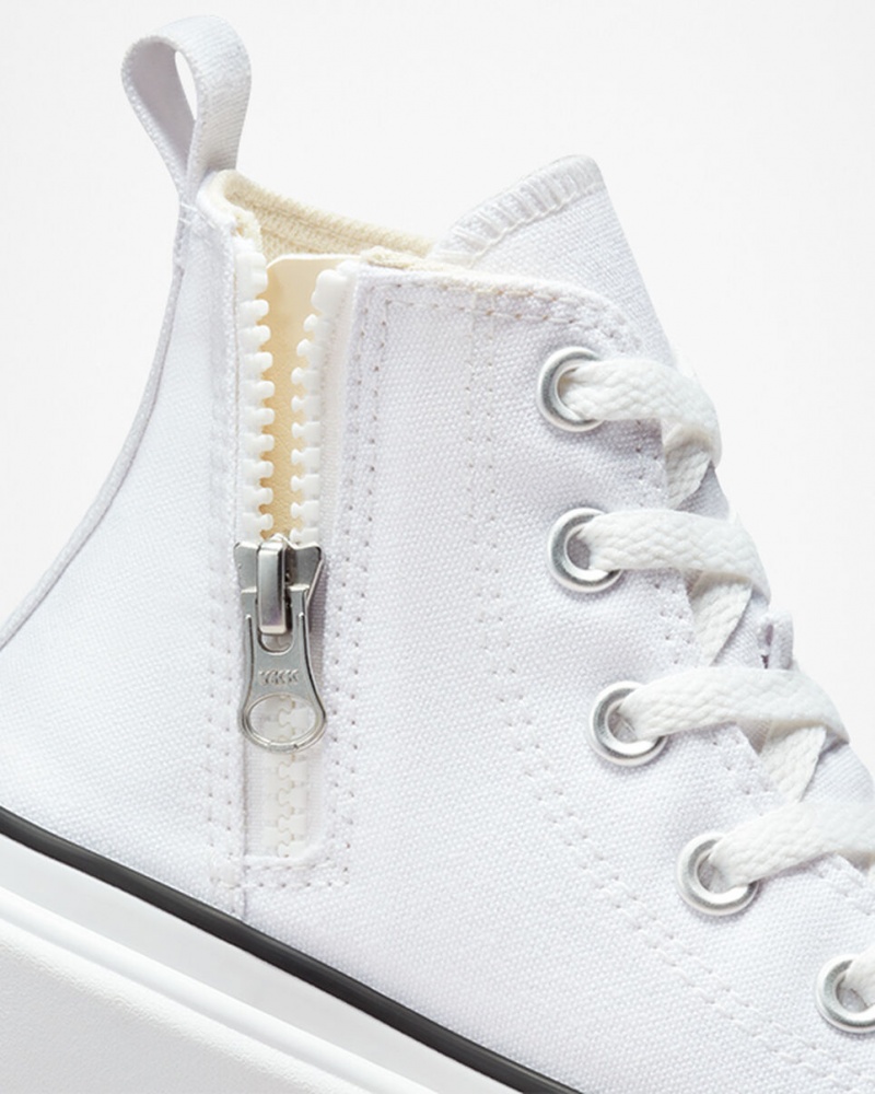 Converse Chuck Taylor All Star Lugged Lift Plateforme Tela Blanche Blanche Noir | ZK7036149