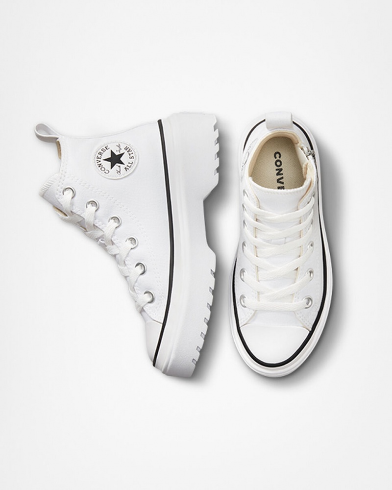 Converse Chuck Taylor All Star Lugged Lift Plateforme Tela Blanche Blanche Noir | ZK7036149