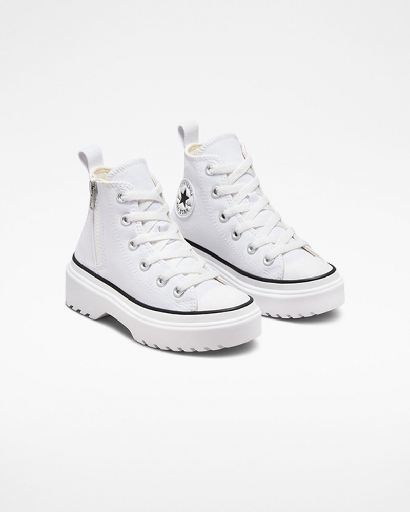 Converse Chuck Taylor All Star Lugged Lift Plateforme Tela Blanche Blanche Noir | ZK7036149