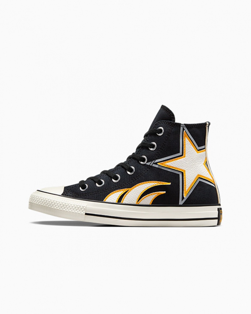 Converse Chuck Taylor All Star Moto Noir Blanche Jaune | DE6741958