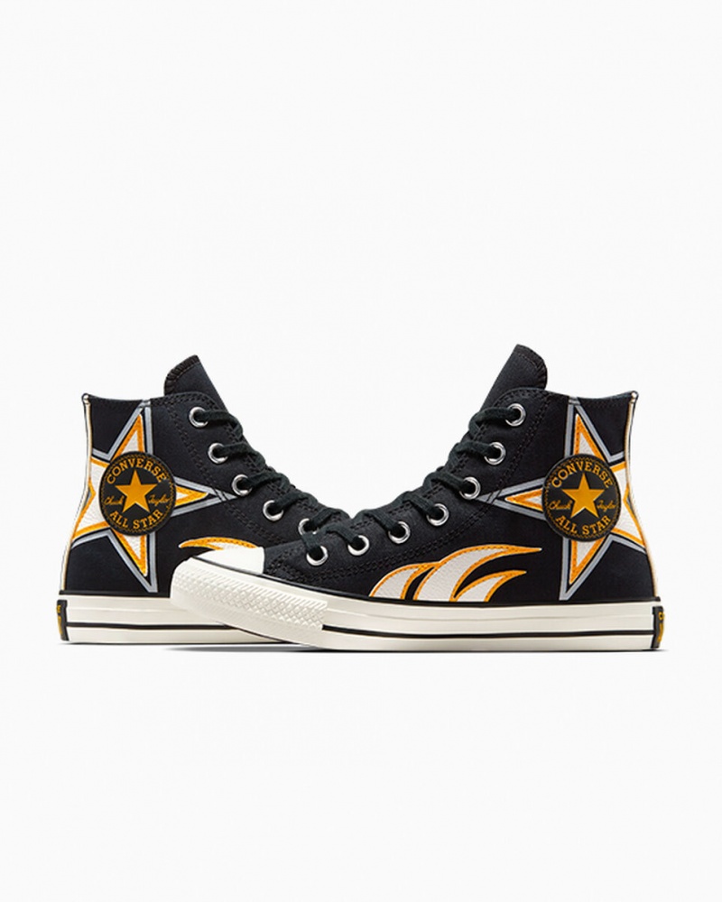 Converse Chuck Taylor All Star Moto Noir Blanche Jaune | DE6741958