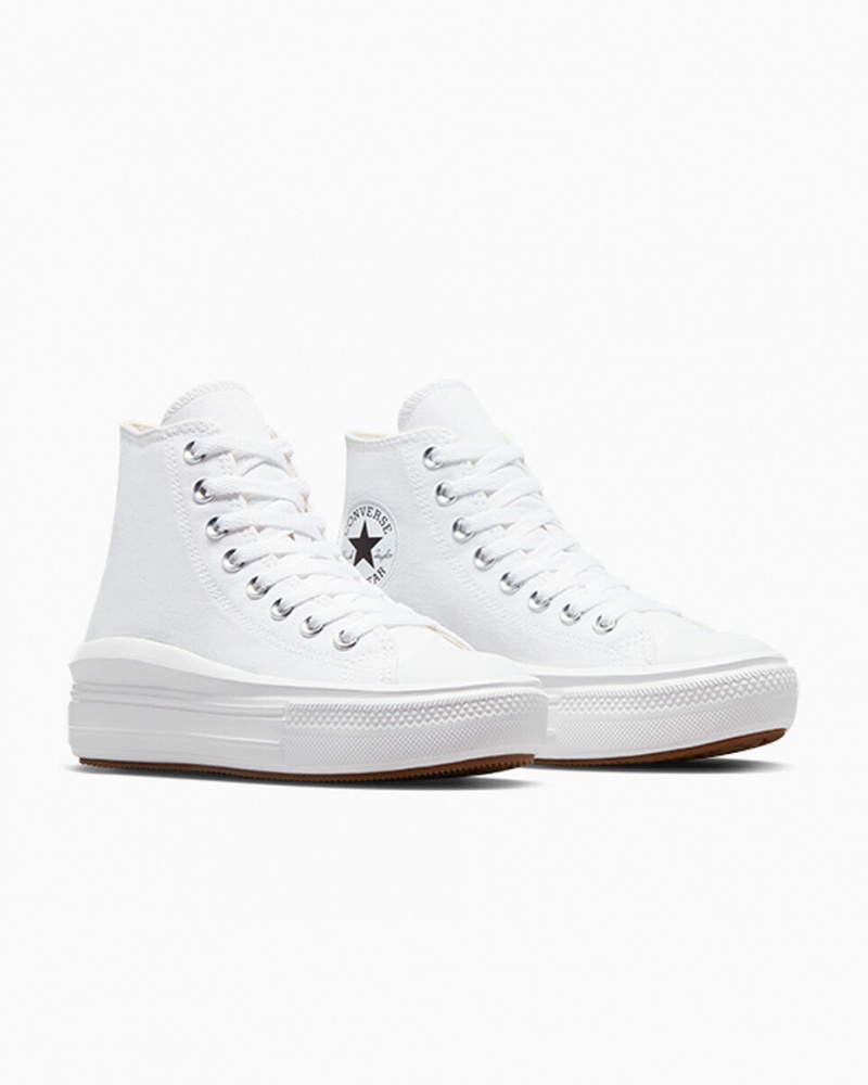 Converse Chuck Taylor All Star Move Plateforme Blanche Noir | OS2538491