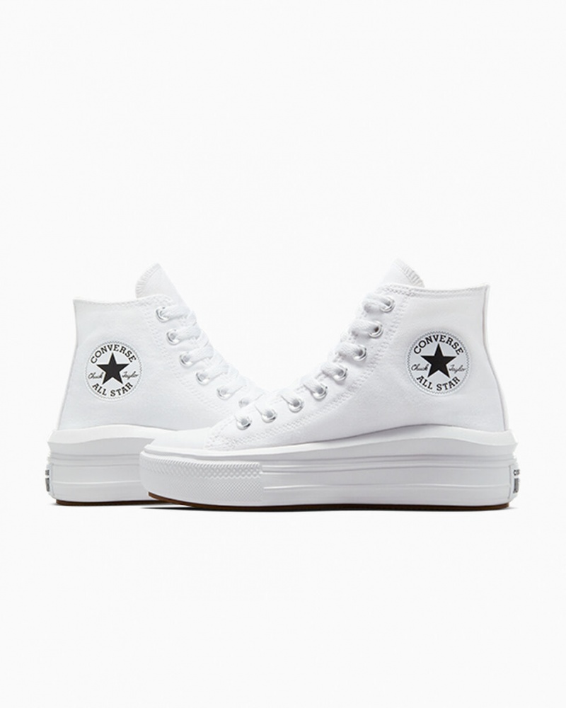 Converse Chuck Taylor All Star Move Plateforme Blanche Noir | OS2538491