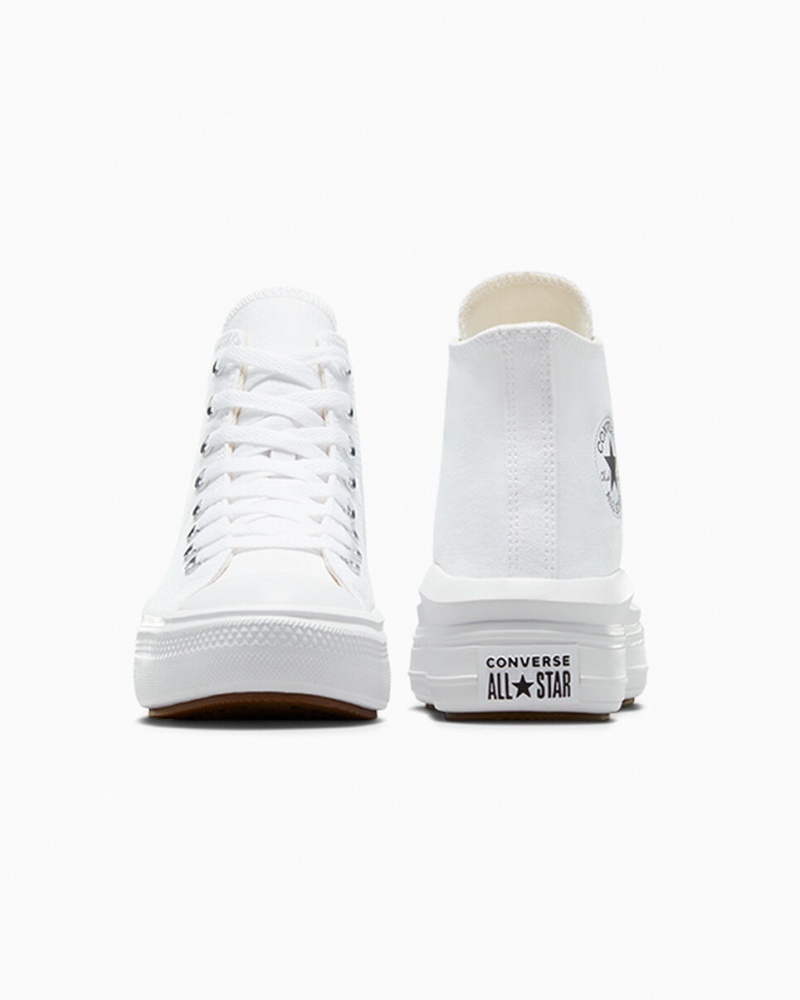 Converse Chuck Taylor All Star Move Plateforme Blanche Noir | OS2538491