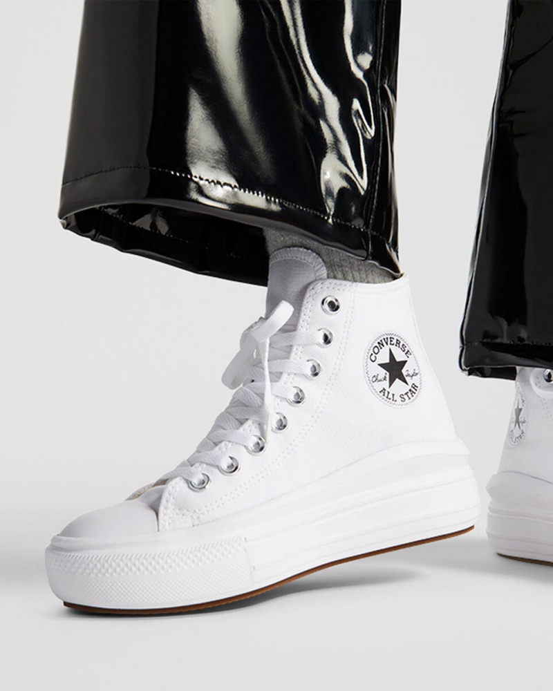 Converse Chuck Taylor All Star Move Plateforme Blanche Noir | OS2538491