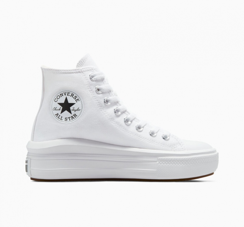 Converse Chuck Taylor All Star Move Plateforme Blanche Noir | OS2538491