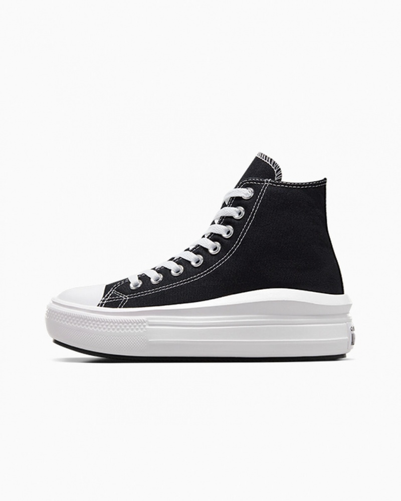 Converse Chuck Taylor All Star Move Plateforme Noir Blanche | CE9384156