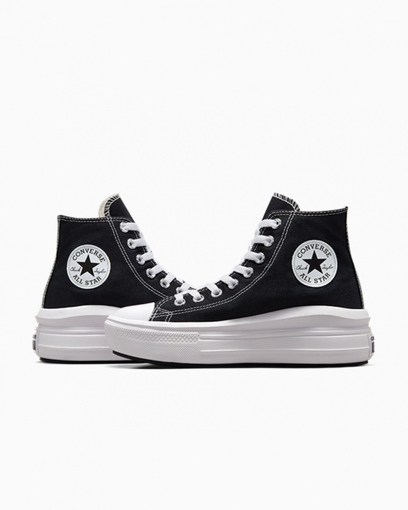 Converse Chuck Taylor All Star Move Plateforme Noir Blanche | CE9384156