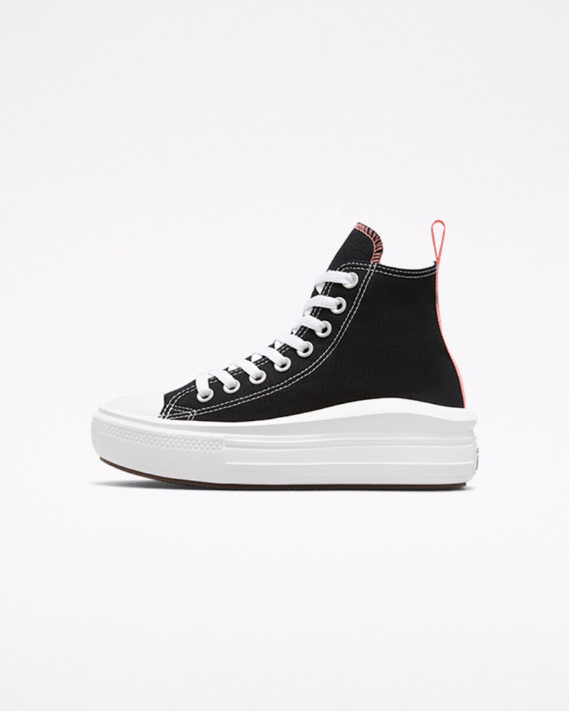 Converse Chuck Taylor All Star Move Plateforme Noir Rose Blanche | QA3214568