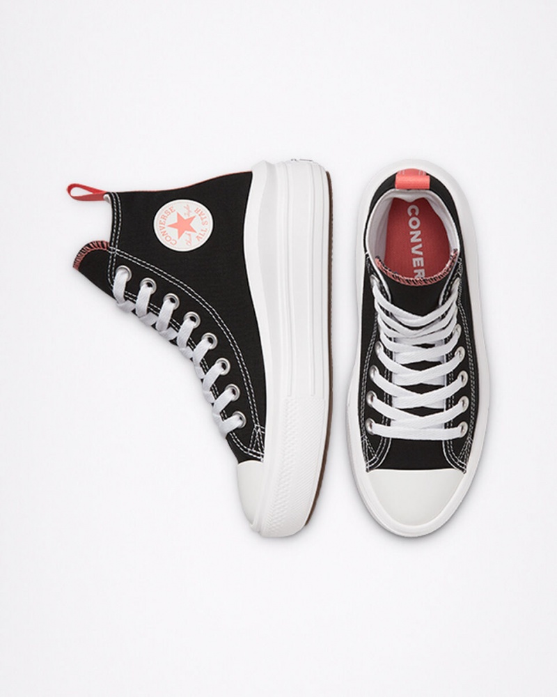 Converse Chuck Taylor All Star Move Plateforme Noir Rose Blanche | QA3214568