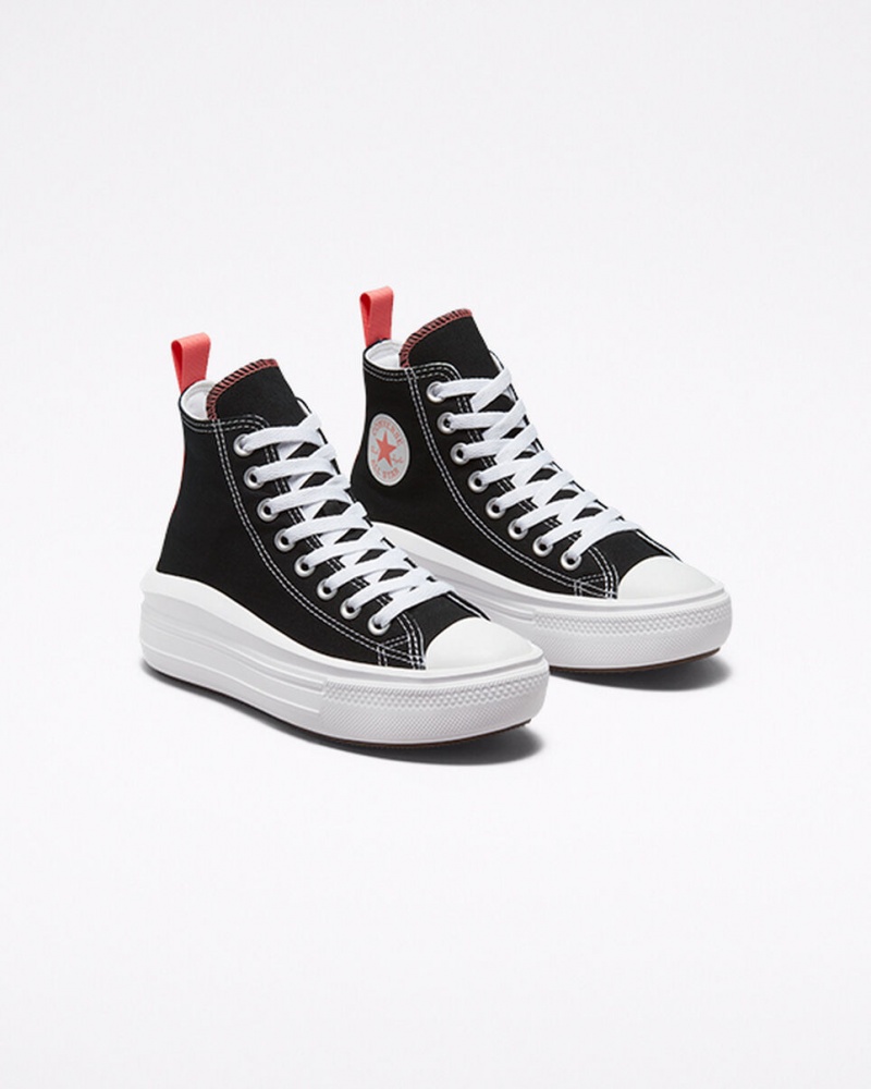 Converse Chuck Taylor All Star Move Plateforme Noir Rose Blanche | QA3214568