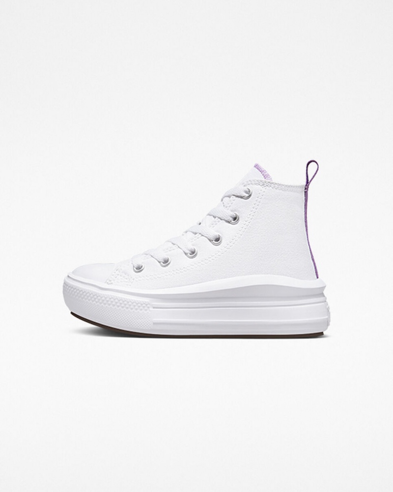 Converse Chuck Taylor All Star Move Plateforme Blanche Violette Blanche | OY2360475