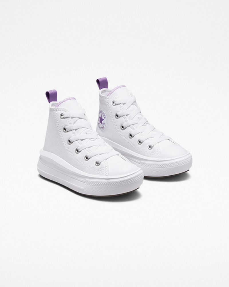 Converse Chuck Taylor All Star Move Plateforme Blanche Violette Blanche | OY2360475