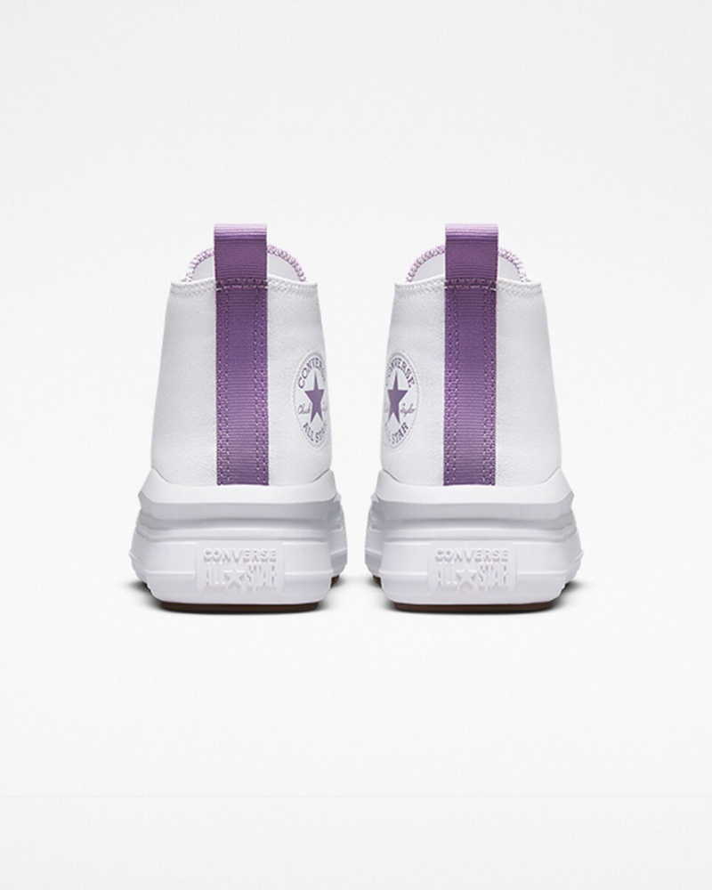 Converse Chuck Taylor All Star Move Plateforme Blanche Violette Blanche | OY2360475