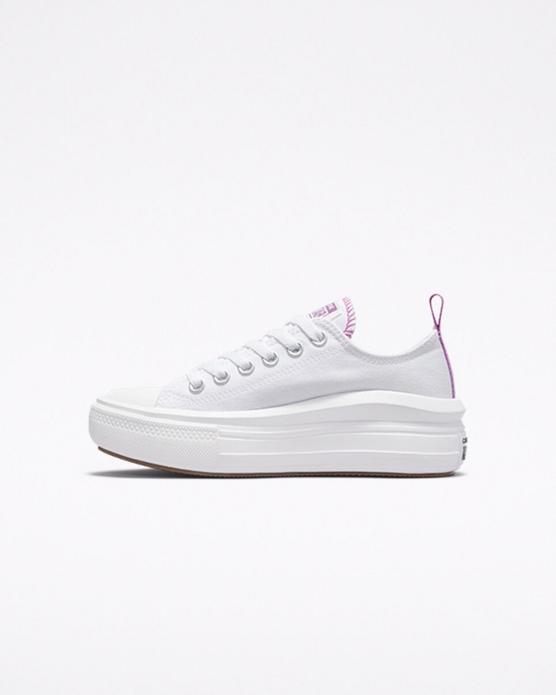 Converse Chuck Taylor All Star Move Plateforme Blanche Violette Blanche | BY7039864