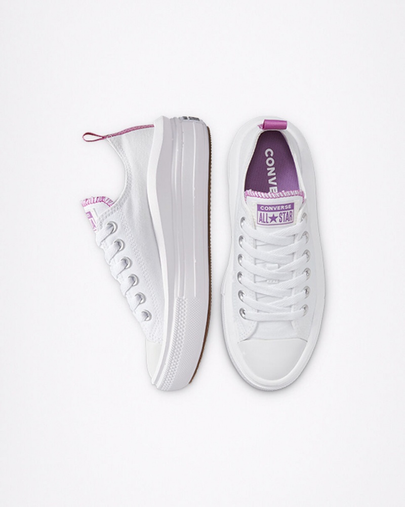 Converse Chuck Taylor All Star Move Plateforme Blanche Violette Blanche | BY7039864