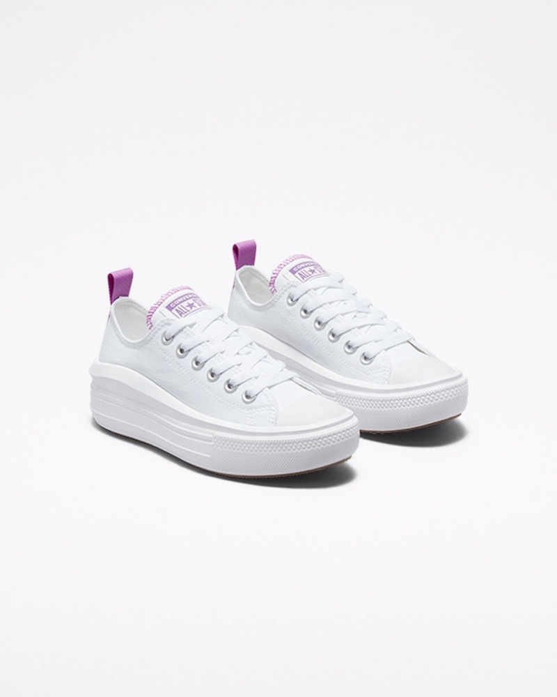 Converse Chuck Taylor All Star Move Plateforme Blanche Violette Blanche | BY7039864