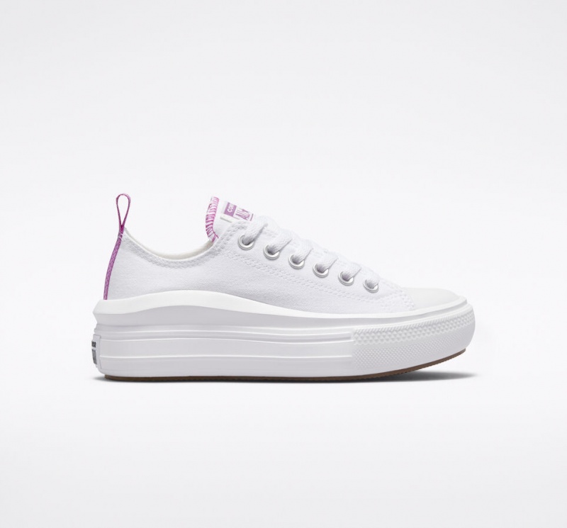 Converse Chuck Taylor All Star Move Plateforme Blanche Violette Blanche | BY7039864