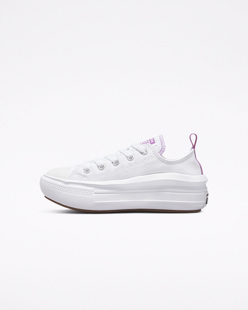 Converse Chuck Taylor All Star Move Plateforme Blanche Violette Blanche | LW5342791