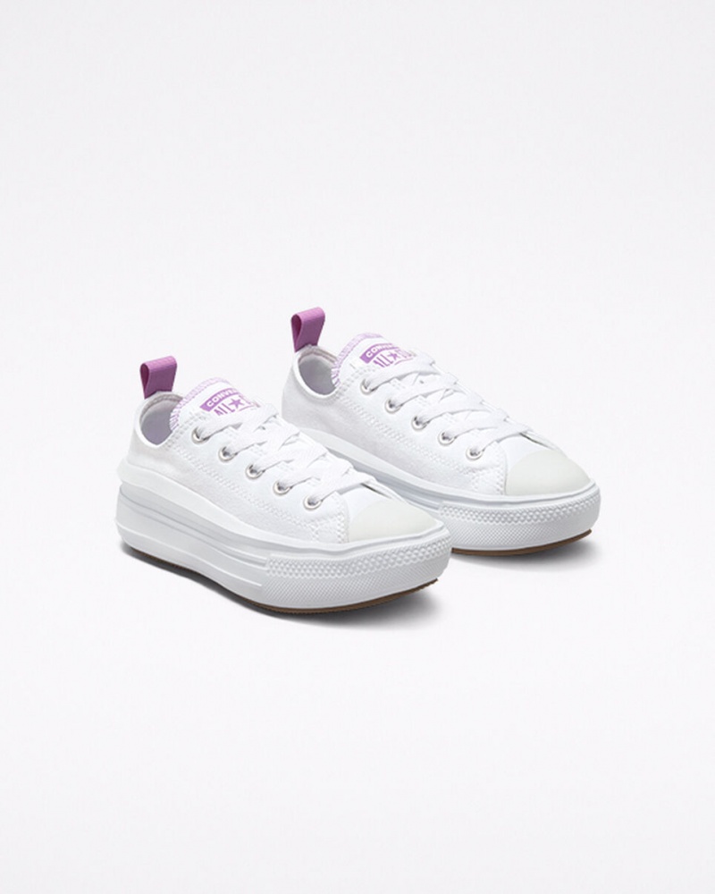 Converse Chuck Taylor All Star Move Plateforme Blanche Violette Blanche | LW5342791